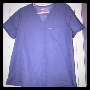 Figs Denim blue L scrub top